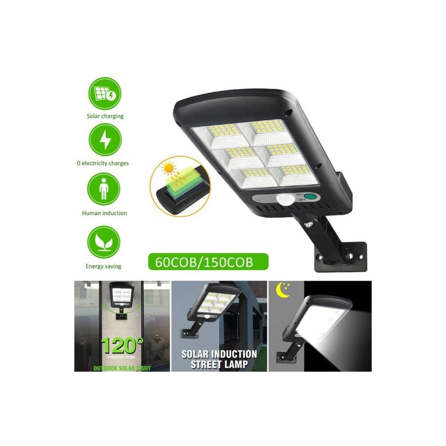 Lampe Solaire Extérieure à Télécommande &amp; Détecteur de Mouvement – Étanche IP65 (GA)