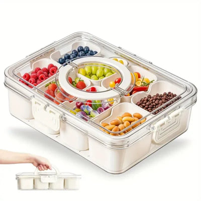 Organisateur de réfrigérateur – 8 Pots avec Couvercle et Poignée