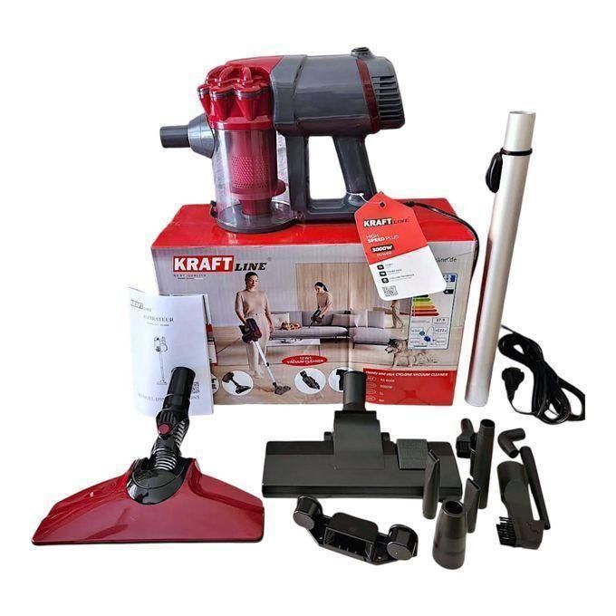 Aspirateur Kraft Line 12-en-1 – 3000W, Tube Aluminium & Filtre Cyclonique