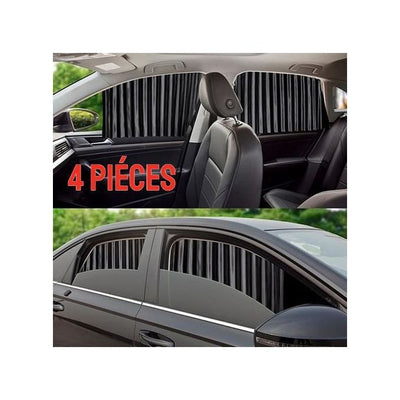 Rideaux Pare-Soleil Magnétiques 4 pcs – Protection UV pour Vitres Latérales