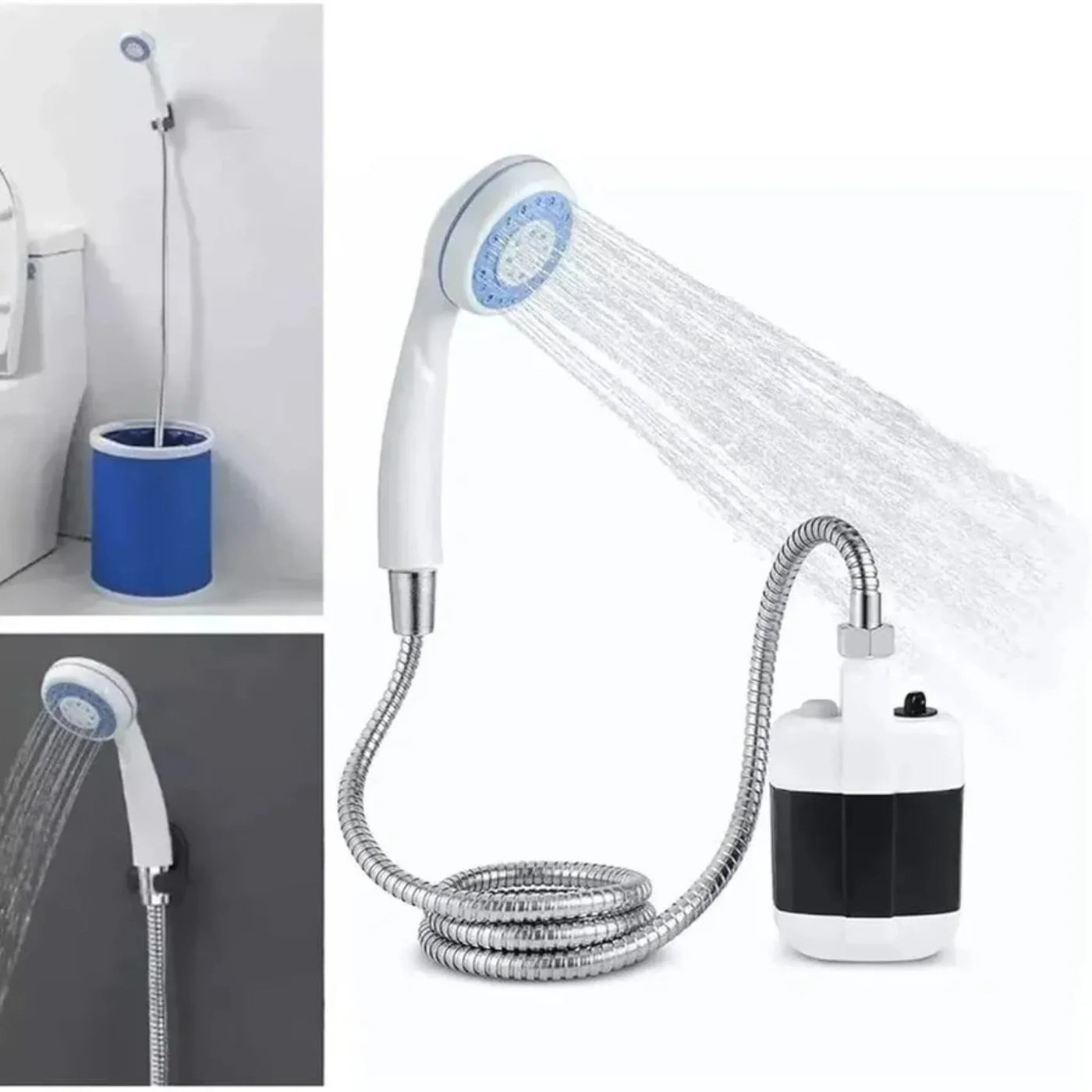 Douche Portable Rechargeable – Parfaite pour le Camping &amp; l’Extérieur (TK)