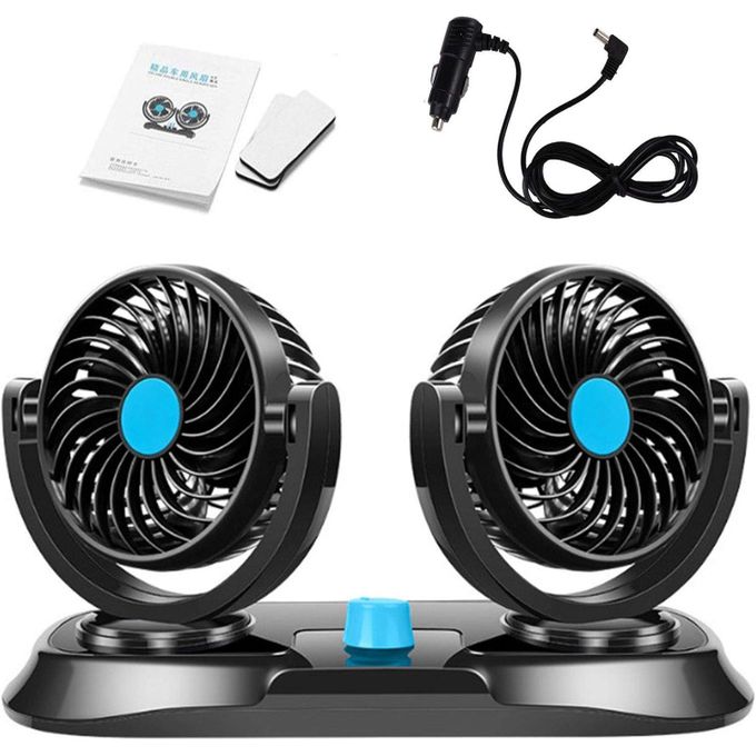 Double ventilateur pour voiture – Refroidissement puissant et orientable