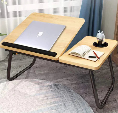 Table Pliante Réglable Multifonction – Bureau Portable Ergonomique avec Porte-Gobelet (TK)
