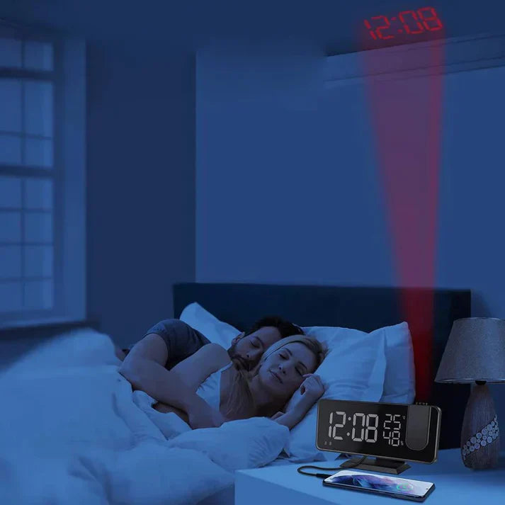 Réveil à Projection Plafond – L’Heure Affichée en Un Coup d’Œil