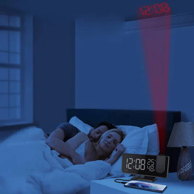 Réveil à Projection Plafond – L’Heure Affichée en Un Coup d’Œil