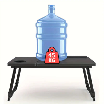 Table Pliante Réglable Multifonction – Bureau Portable Ergonomique avec Porte-Gobelet (TK)