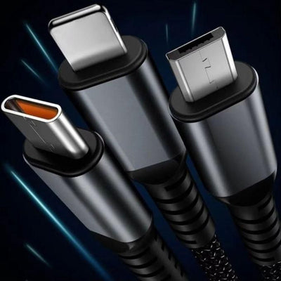 Câble de charge intelligent 3-en-1 – 100 W avec écran LED