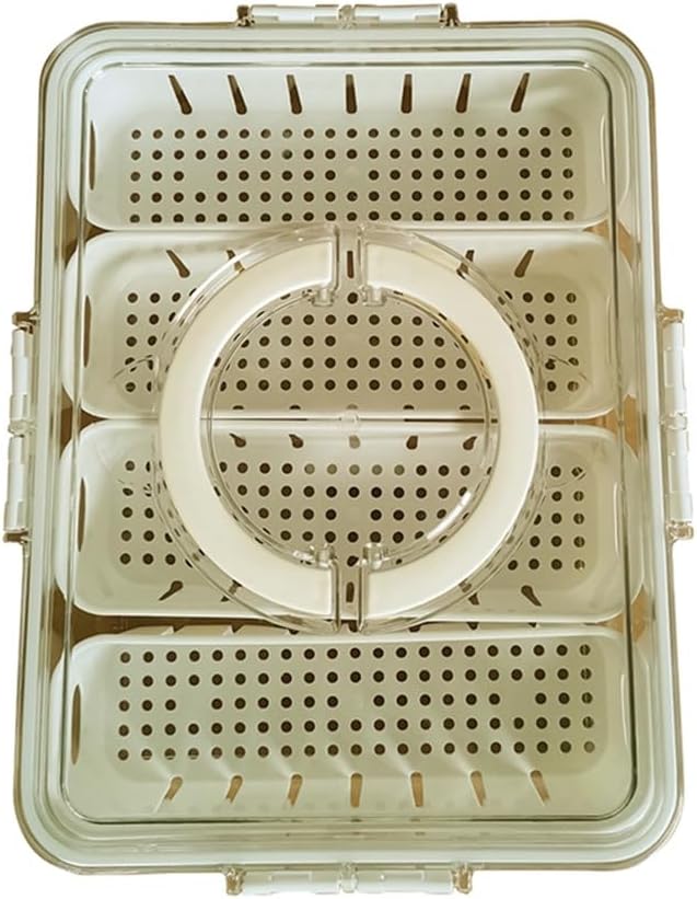 Boîte de rangement compartimentée pour réfrigérateur – Organisation optimale &amp; fraîcheur prolongée