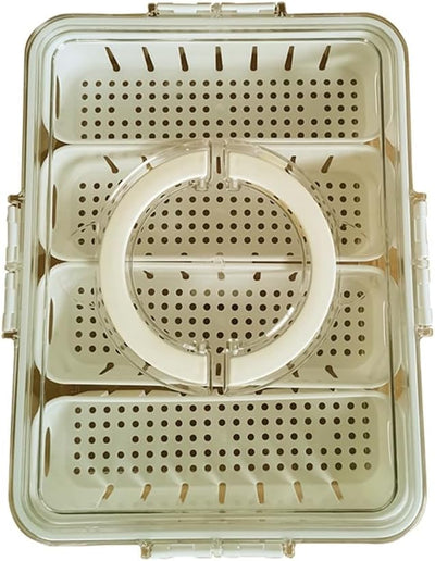 Boîte de rangement compartimentée pour réfrigérateur – Organisation optimale &amp; fraîcheur prolongée