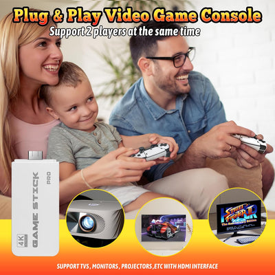 Console Rétro HDMI 4K avec 20 000+ Jeux & 2 Manettes Sans Fil