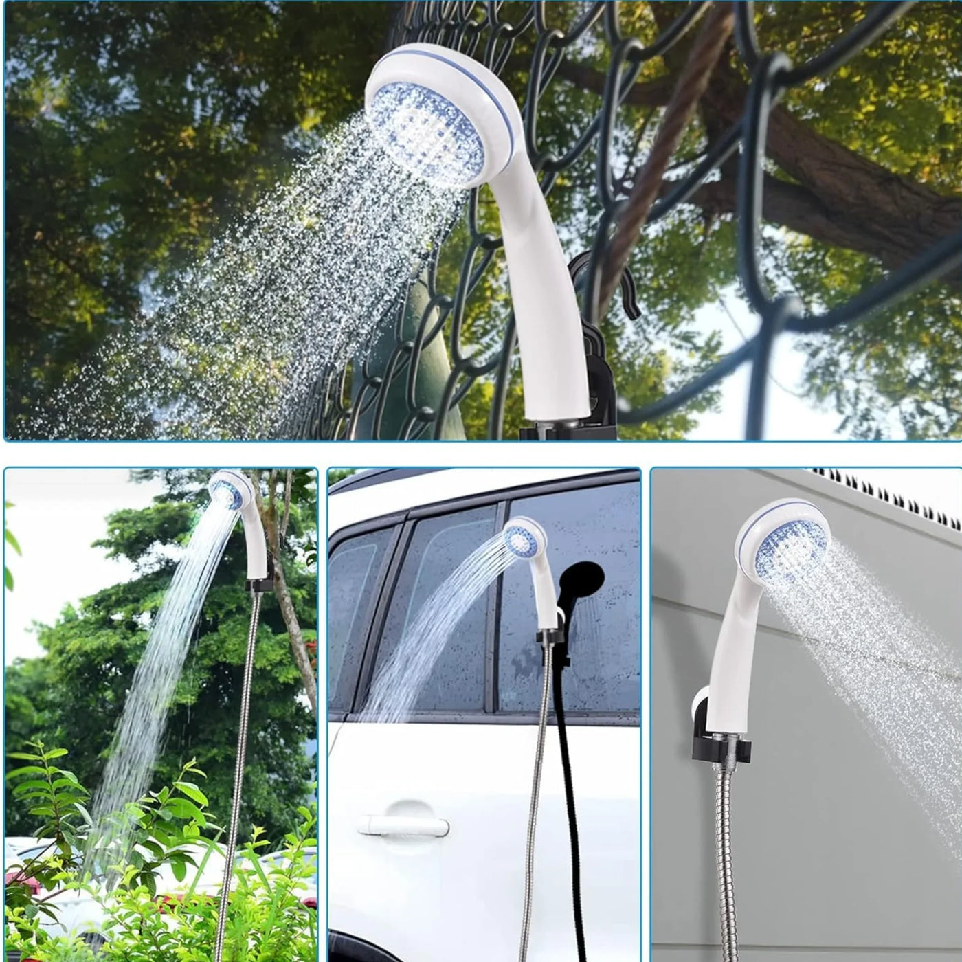 Douche Portable Rechargeable – Parfaite pour le Camping &amp; l’Extérieur (TK)