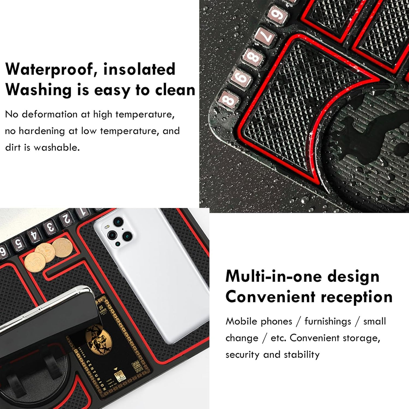 Tapis antidérapant multi-usages en silicone – Adhérence puissante et repositionnable