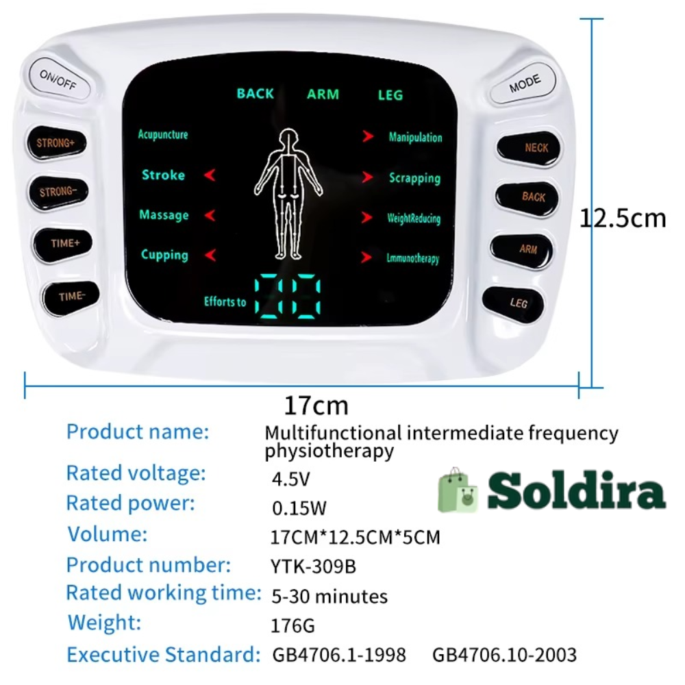 Masseur Électrique EMS 8 Modes – Thérapie Professionnelle pour Articulations et Muscles