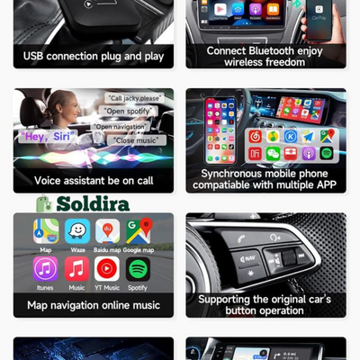 Adaptateur Sans Fil 2-en-1 CarPlay & Android Auto – Transformez votre connexion filaire en expérience sans fil