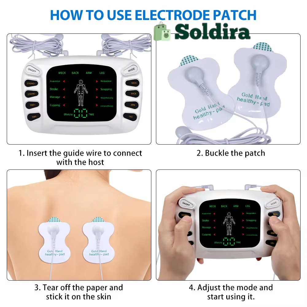 Masseur Électrique EMS 8 Modes – Thérapie Professionnelle pour Articulations et Muscles