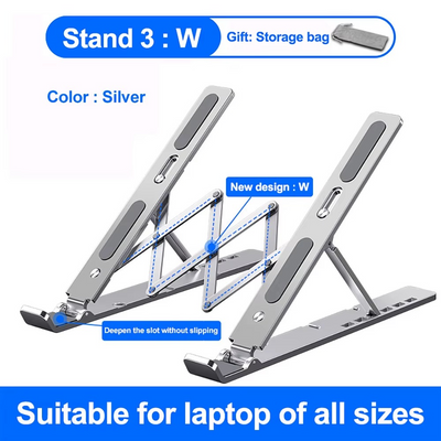 Support Pliable Réglable pour Ordinateur Portable – Refroidissement & Ergonomie