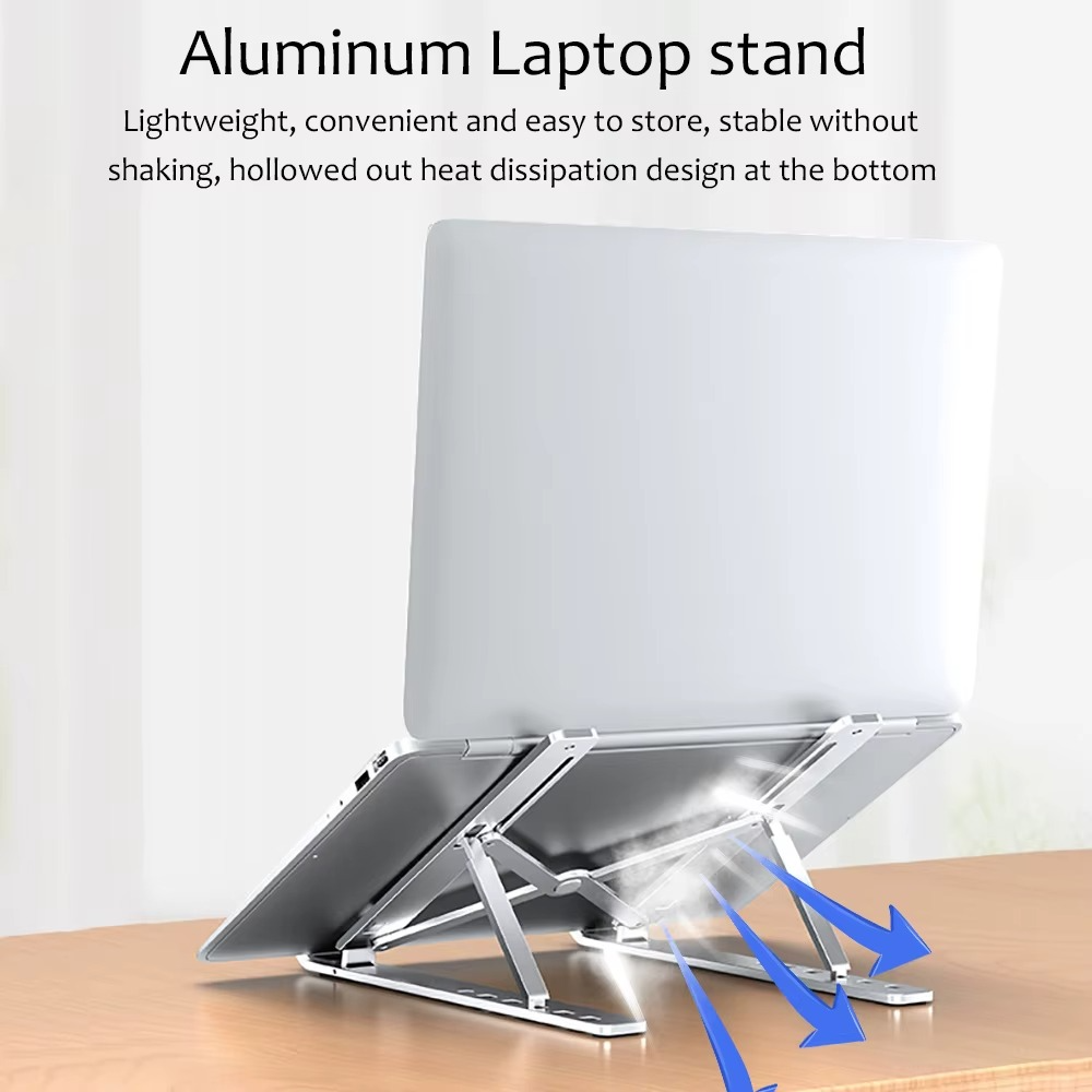 Support Pliable Réglable pour Ordinateur Portable – Refroidissement & Ergonomie