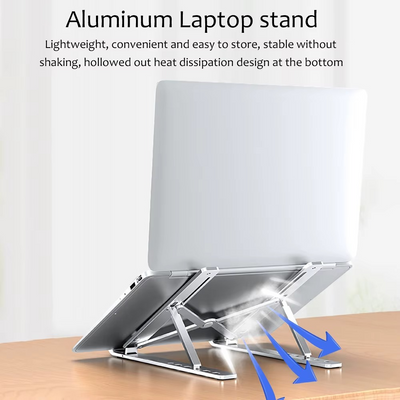 Support Pliable Réglable pour Ordinateur Portable – Refroidissement & Ergonomie