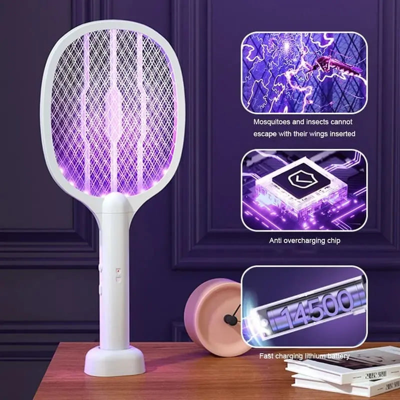 Raquette Électrique Anti-Moustiques – Éliminez les Insectes en Un Geste