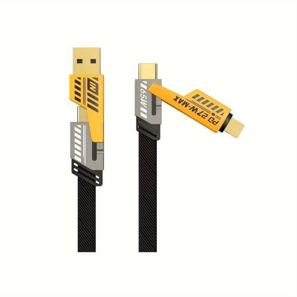 Câble Multi-USB 4-en-1 avec Porte-Clés – Charge Rapide PD 65W