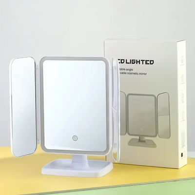 Miroir de Maquillage LED Tri-Volet – Grossissement Haute Précision