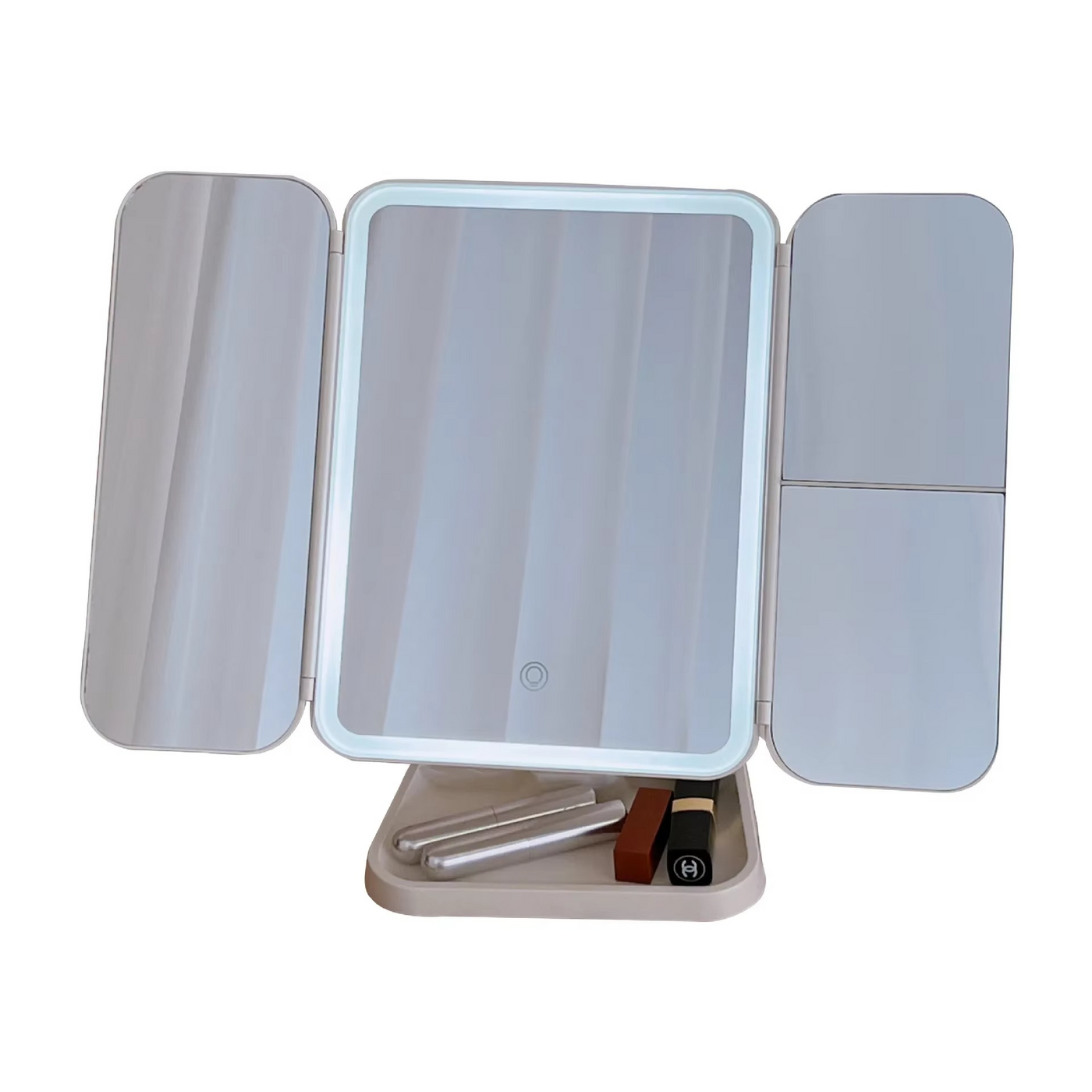 Miroir de Maquillage LED Tri-Volet – Grossissement Haute Précision