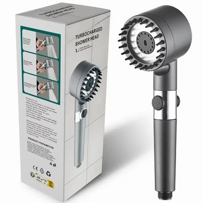 Pommeau de Douche à Filtre Haute Pression – 3 Modes avec Brosse de Massage