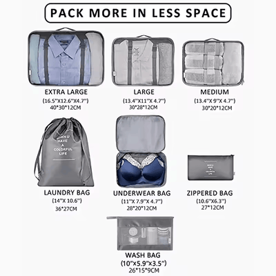 Organisateurs de Valise – 7 Pièces