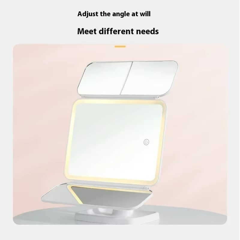 Miroir de Maquillage LED Tri-Volet – Grossissement Haute Précision