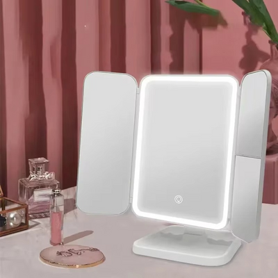 Miroir de Maquillage LED Tri-Volet – Grossissement Haute Précision