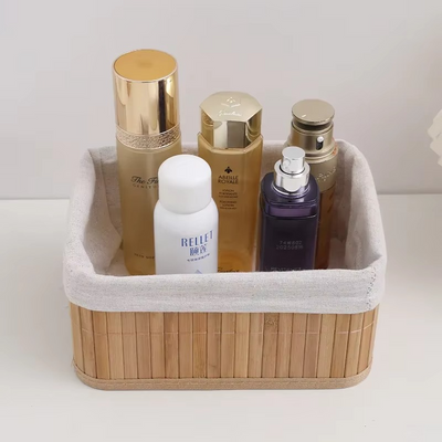 Lot de 3 Paniers de Rangement en Bambou Naturel