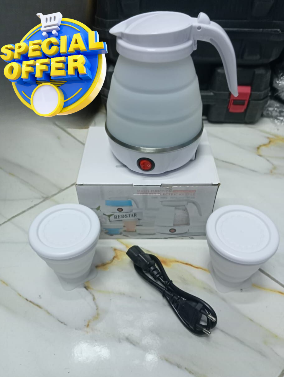 Bouilloire Pliable Électrique — Compacte &amp; Pratique pour Voyage ou Maison (tk)