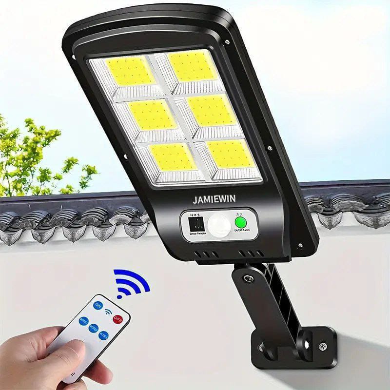 Lampe Solaire Extérieure à Télécommande &amp; Détecteur de Mouvement – Étanche IP65 (GA)