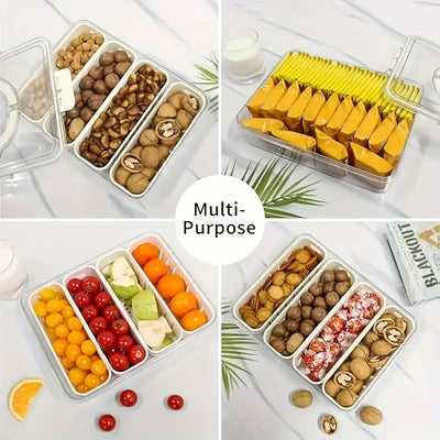 Boîte de rangement compartimentée pour réfrigérateur – Organisation optimale &amp; fraîcheur prolongée