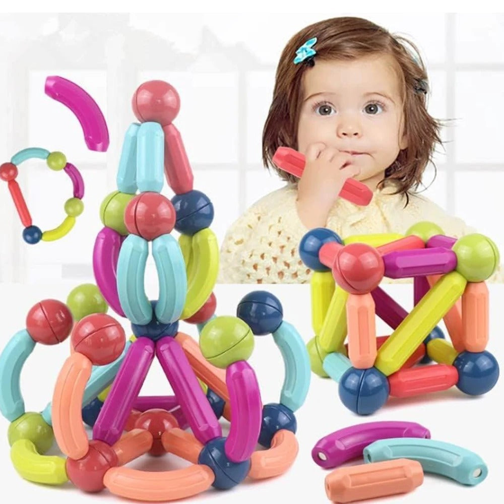 jouet Magnétique Intelligent Original – Bâtons et Boules de Construction