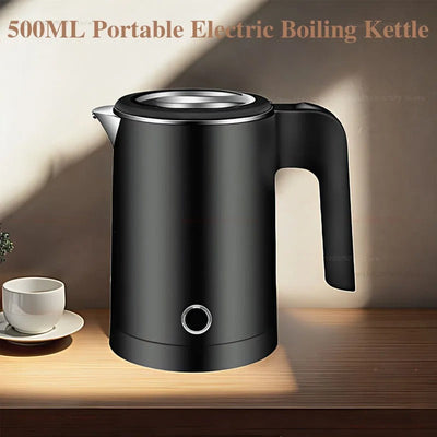 Bouilloire Électrique Portable – Acier Inox 304 | 500 ml | Chauffage Rapide 600W