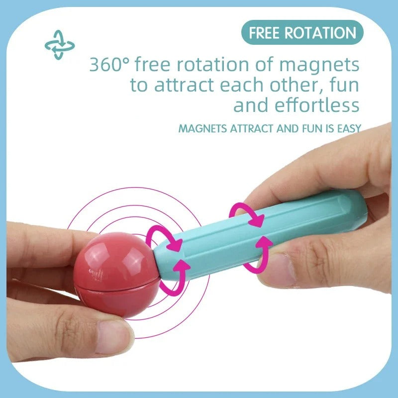 jouet Magnétique Intelligent Original – Bâtons et Boules de Construction