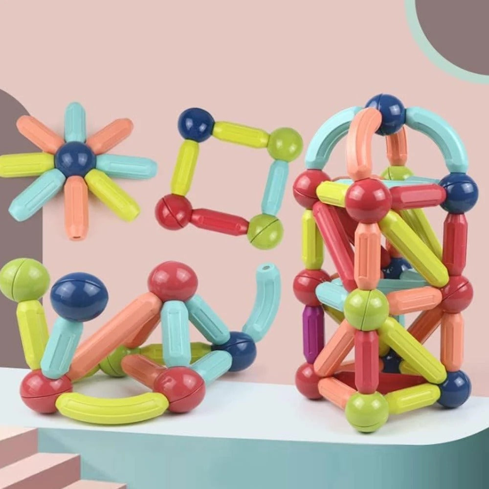 jouet Magnétique Intelligent Original – Bâtons et Boules de Construction