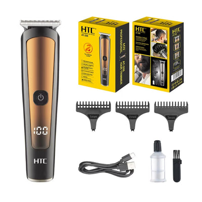 Tondeuse HTC AT-208 – Coupe-Précision, Rechargeable &amp; Portable