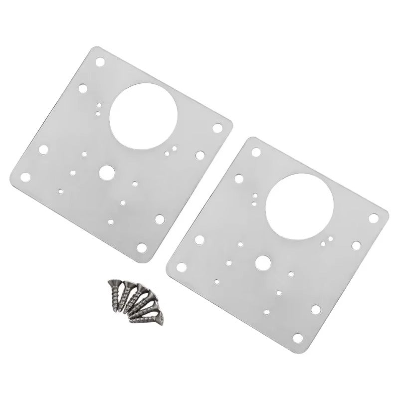 6 Pcs Charnières de Fixation pour Portes d'Armoire – Acier Inoxydable Robuste