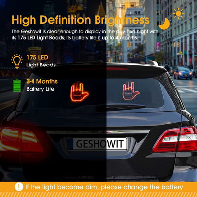 Panneau LED Gestuel pour Voiture – Exprimez-vous en toute sécurité ! TK