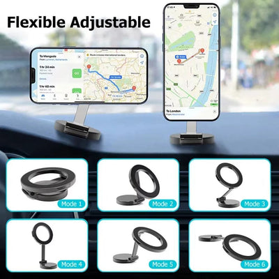 Support de Téléphone Magnétique pour Voiture – Rotation 1080° | Universel iPhone &amp; Android
