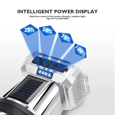 Phare LED Rechargeable à Induction &amp; Solaire – Ultra Puissant et Étanche