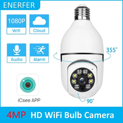 Caméra Ampoule 360° WiFi – Sécurité Discrète &amp; Intelligente (GA)