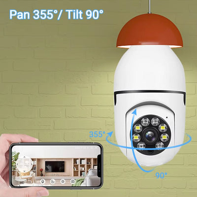 Caméra Ampoule 360° WiFi – Sécurité Discrète &amp; Intelligente (GA)