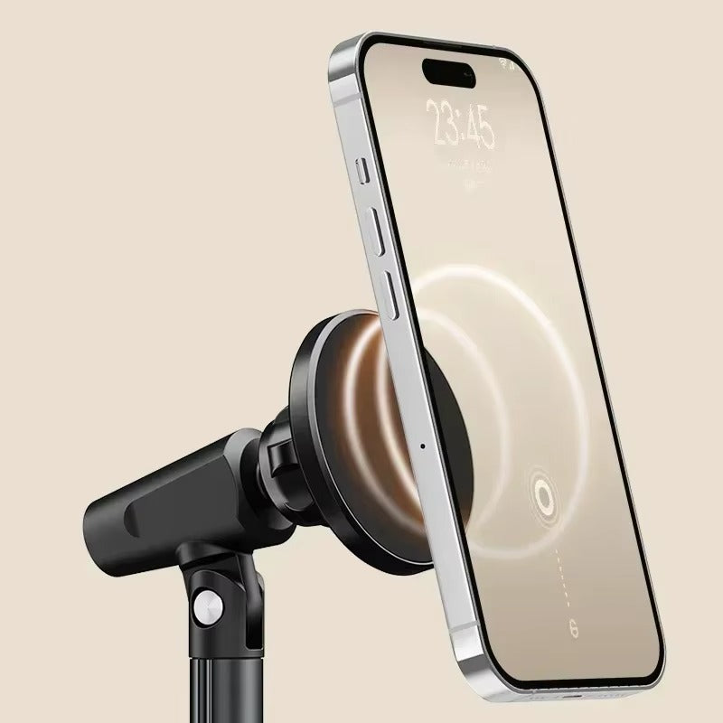 Support Téléphone Magnétique en Aluminium – Réglable, Stable et Élégant
