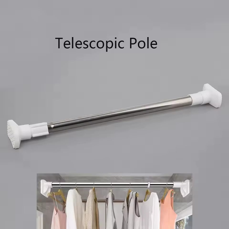 Tringle Télescopique Extensible en Acier Inoxydable – Polyvalente &amp; Robuste
