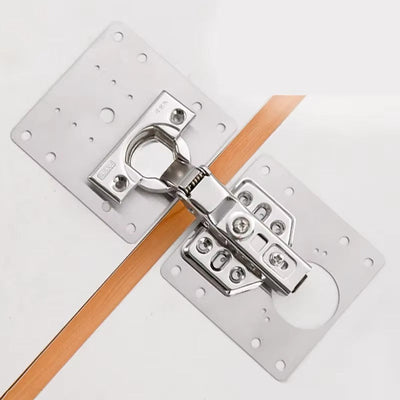 6 Pcs Charnières de Fixation pour Portes d'Armoire – Acier Inoxydable Robuste