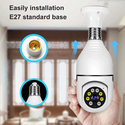 Caméra Ampoule 360° WiFi – Sécurité Discrète &amp; Intelligente (GA)