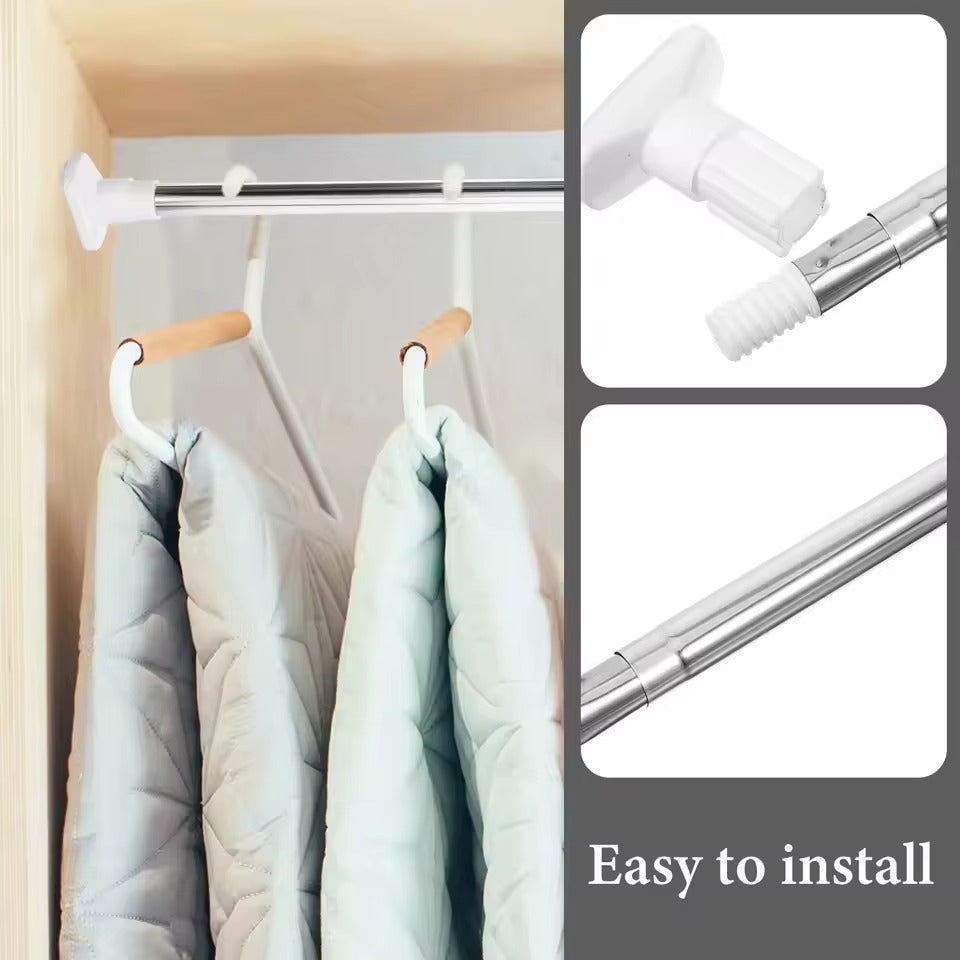 Tringle Télescopique Extensible en Acier Inoxydable – Polyvalente &amp; Robuste